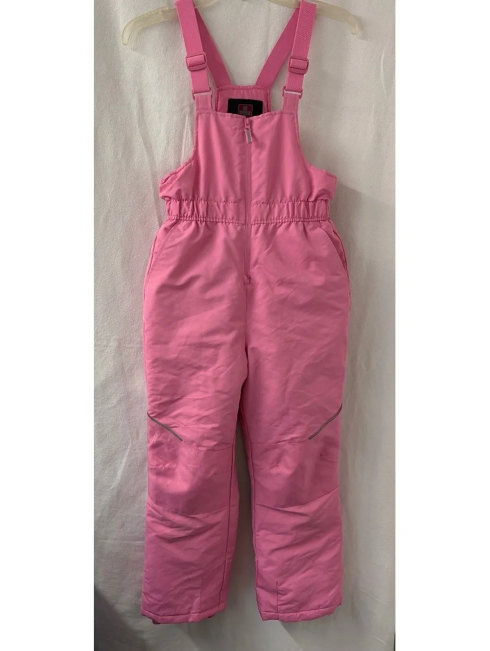 SwissTech Girls Size 10-12 Pink Insulated Snow Bib Ski Pants Winter